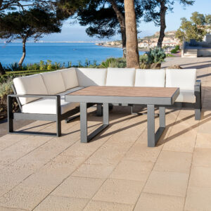 SET KUBA CORNER ANTRACITA POLYWOOD