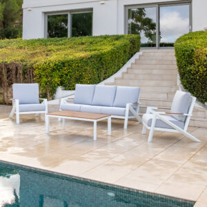 SET TETUAN SOFA BLANCO ALU