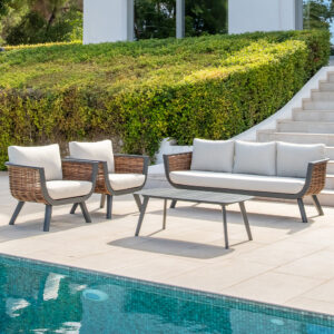 SET SUDAN SOFA ANTRACITA ALU/FIBRA