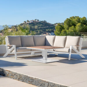 CONJUNTO TETUAN ESQUINA BLANCO C/MESA ELEVABLE